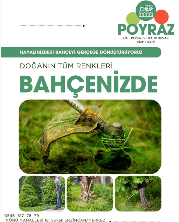 Poyraz Peyzaj Üzümlü Bölgesinde Peyzaj Bahçe Düzenleme ve Damlama Sistemleri